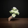 A white artificial rose bouquet simulating preserved flowers for wedding decoration and living room ornaments Specification image